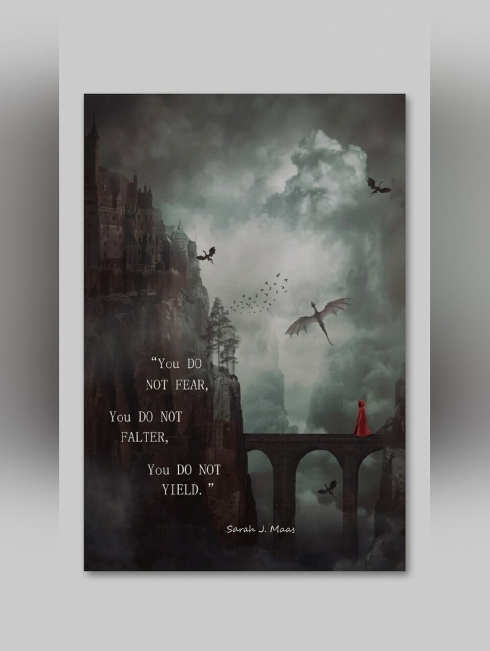 Sarah J. Maas Quote Art Print - Moody Fantasy Scene